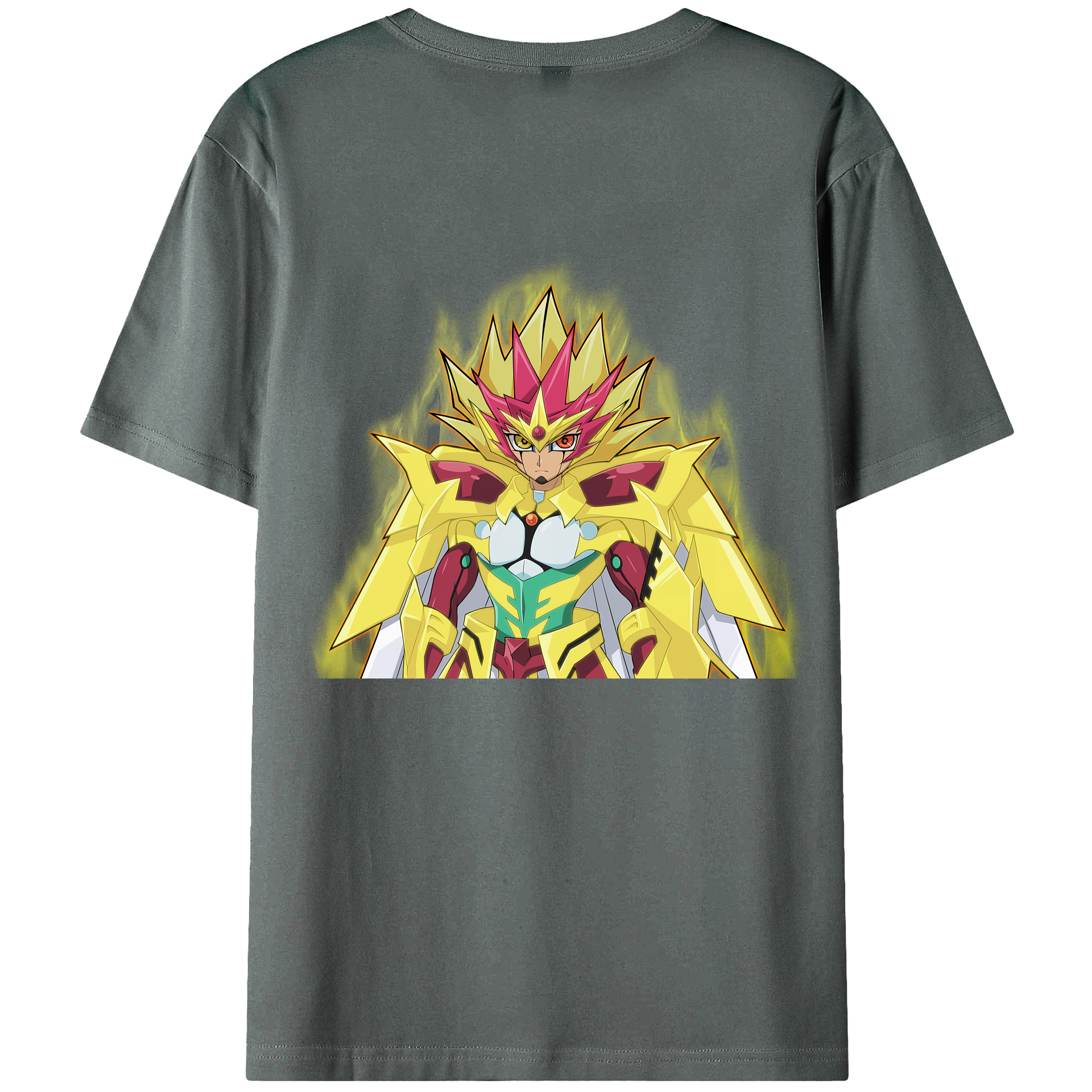 （画像用） 遊☆戯☆王 Yu-Gi-Oh! 綿100％ メンズ半袖Tシャツ（バックプリント） 通気性